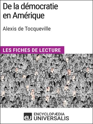 cover image of De la démocratie en Amérique d'Alexis de Tocqueville